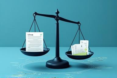 Digital scales icon representing legal fairness and compliance in hiring